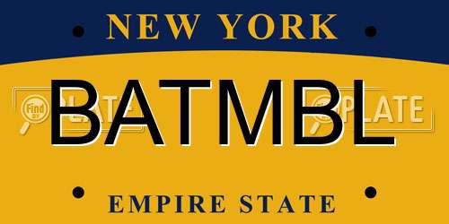 BATMBL New York License Plate