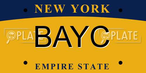 BAYC New York License Plate