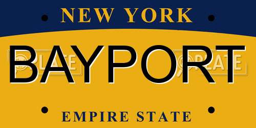BAYPORT New York License Plate
