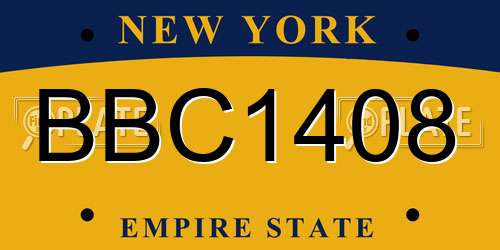 BBC1408 New York License Plate