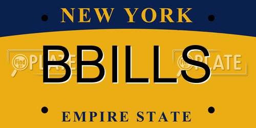 BBILLS New York License Plate