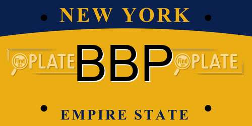 BBP New York License Plate