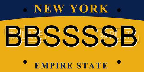 BBSSSSB New York License Plate