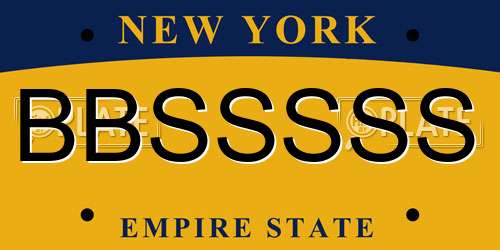 BBSSSSS New York License Plate