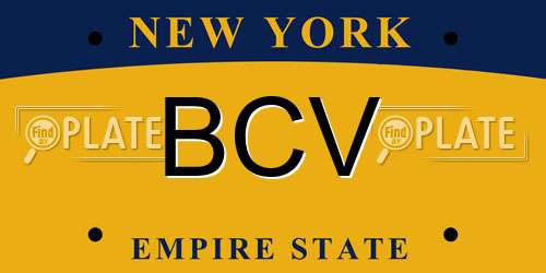 BCV New York License Plate