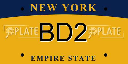 BD2 New York License Plate