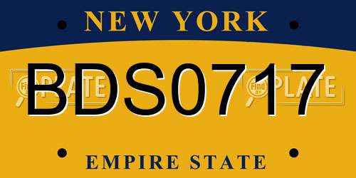 BDS0717 New York License Plate
