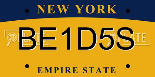 BE1D5S New York License Plate