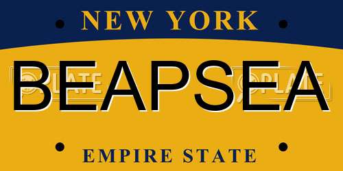 BEAPSEA New York License Plate