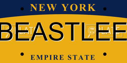 BEASTLEE New York License Plate