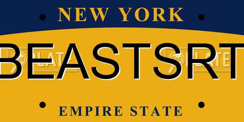 BEASTSRT New York License Plate