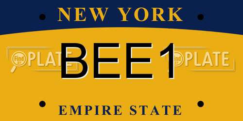 BEE1 New York License Plate