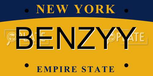 BENZYY New York License Plate