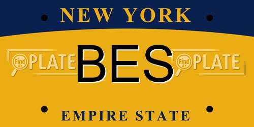 BES New York License Plate