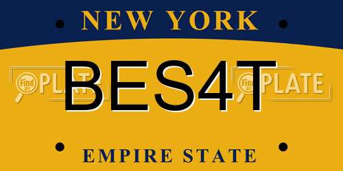 BES4T New York License Plate