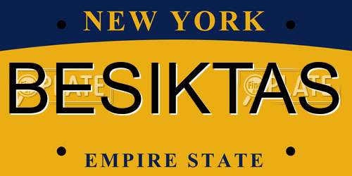 BESIKTAS New York License Plate
