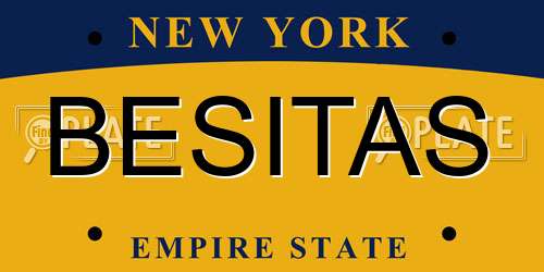 BESITAS New York License Plate