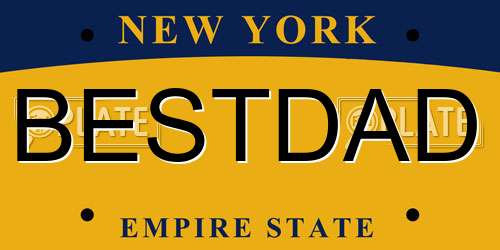 BESTDAD New York License Plate