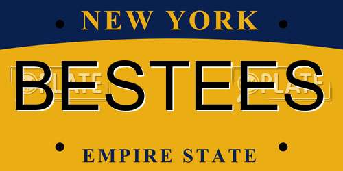 BESTEES New York License Plate