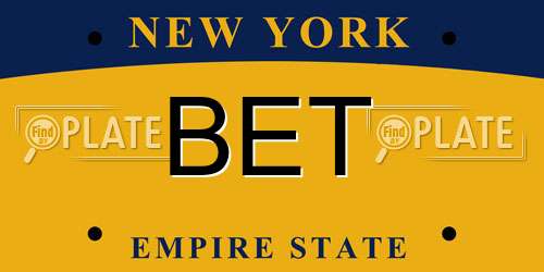 BET New York License Plate