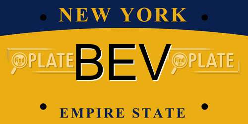 BEV New York License Plate