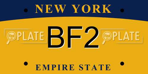 BF2 New York License Plate