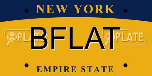 BFLAT New York License Plate