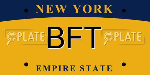 BFT New York License Plate