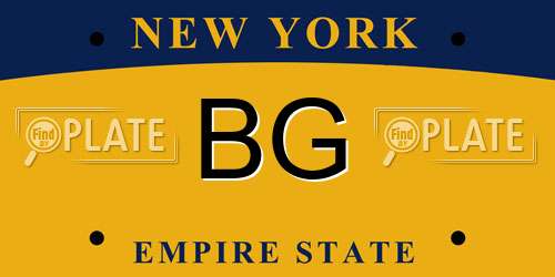 BG New York License Plate
