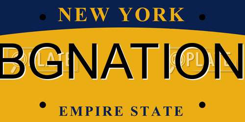 BGNATION New York License Plate