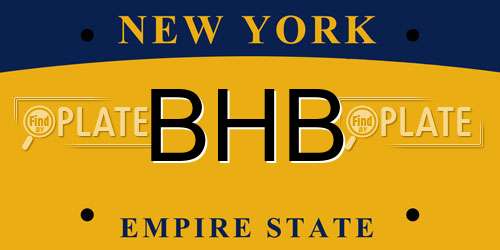 BHB New York License Plate
