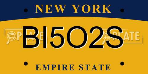 BI5O2S New York License Plate