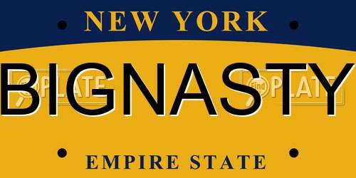BIGNASTY New York License Plate