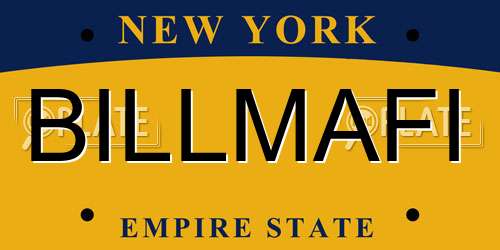 BILLMAFI New York License Plate