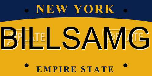 BILLSAMG New York License Plate
