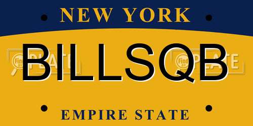 BILLSQB New York License Plate