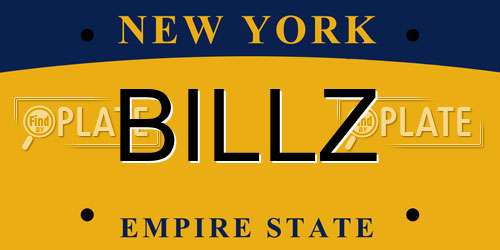 BILLZ New York License Plate