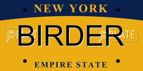 BIRDER New York License Plate