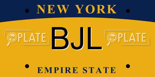 BJL New York License Plate