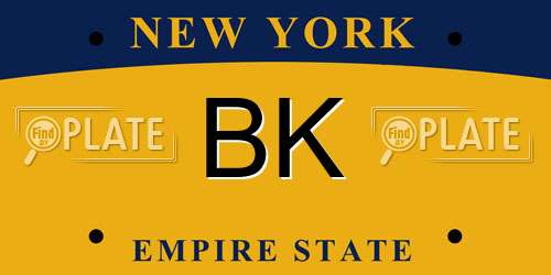 BK New York License Plate