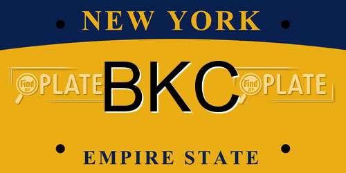 BKC New York License Plate