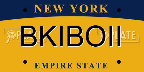 BKIBOII New York License Plate
