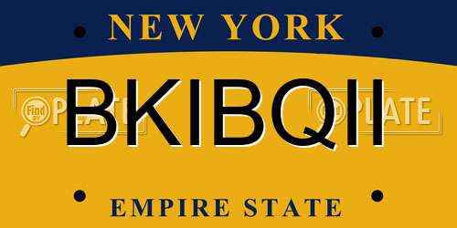 BKIBQII New York License Plate