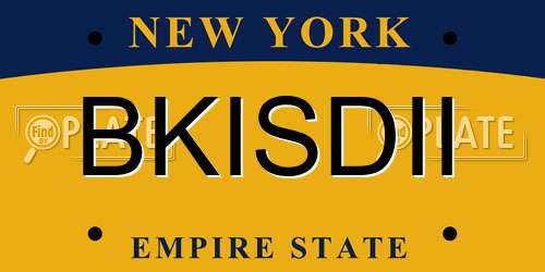 BKISDII New York License Plate