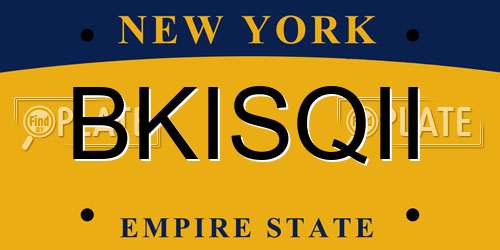 BKISQII New York License Plate