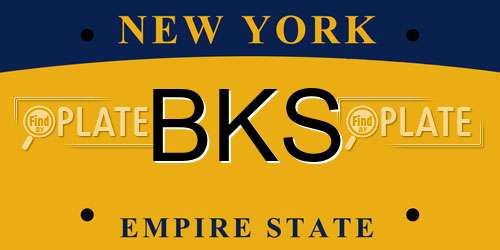 BKS New York License Plate
