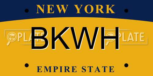 BKWH New York License Plate