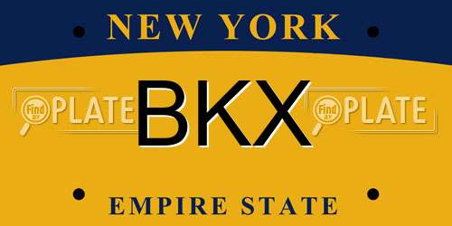 BKX New York License Plate