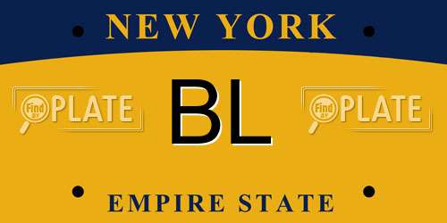 BL New York License Plate