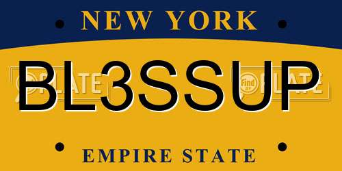 BL3SSUP New York License Plate